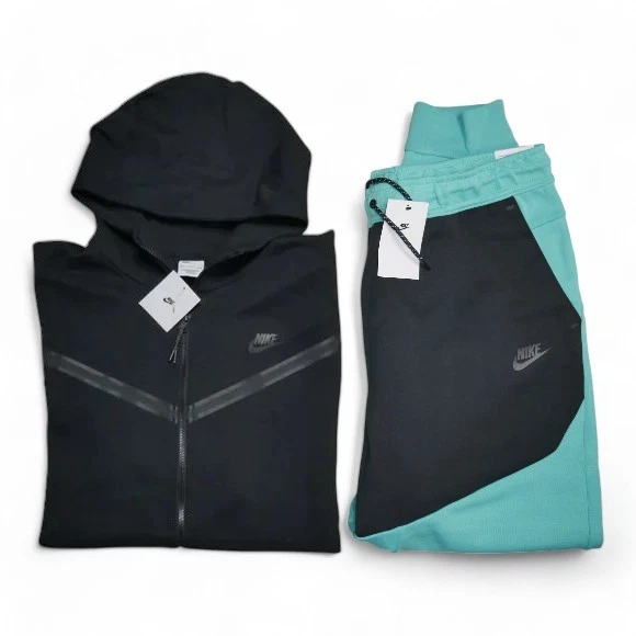 Nike Tech Fleece 2 Piece Outfit Mens Size 2XL Sweatsuit Tracksuit Aqua NWT
