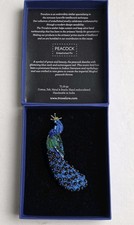 TROVELORE Peacock Embellished Brooch Pin w/ Box