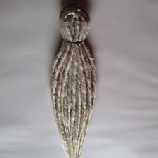15 White DE Double Ended Dreads Dreadlocks Hair Extension