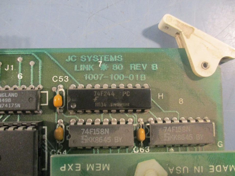 Modicon JC Systems 1007-100-01B Link Circuit Board REV B 3 Integrated Circuits - Image 2 of 4
