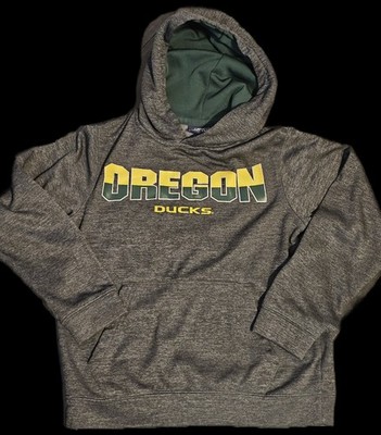 Oregon Ducks Hoodie Youth Medium Gray Campus Heritage NCAA Pullover Sweatshirt 