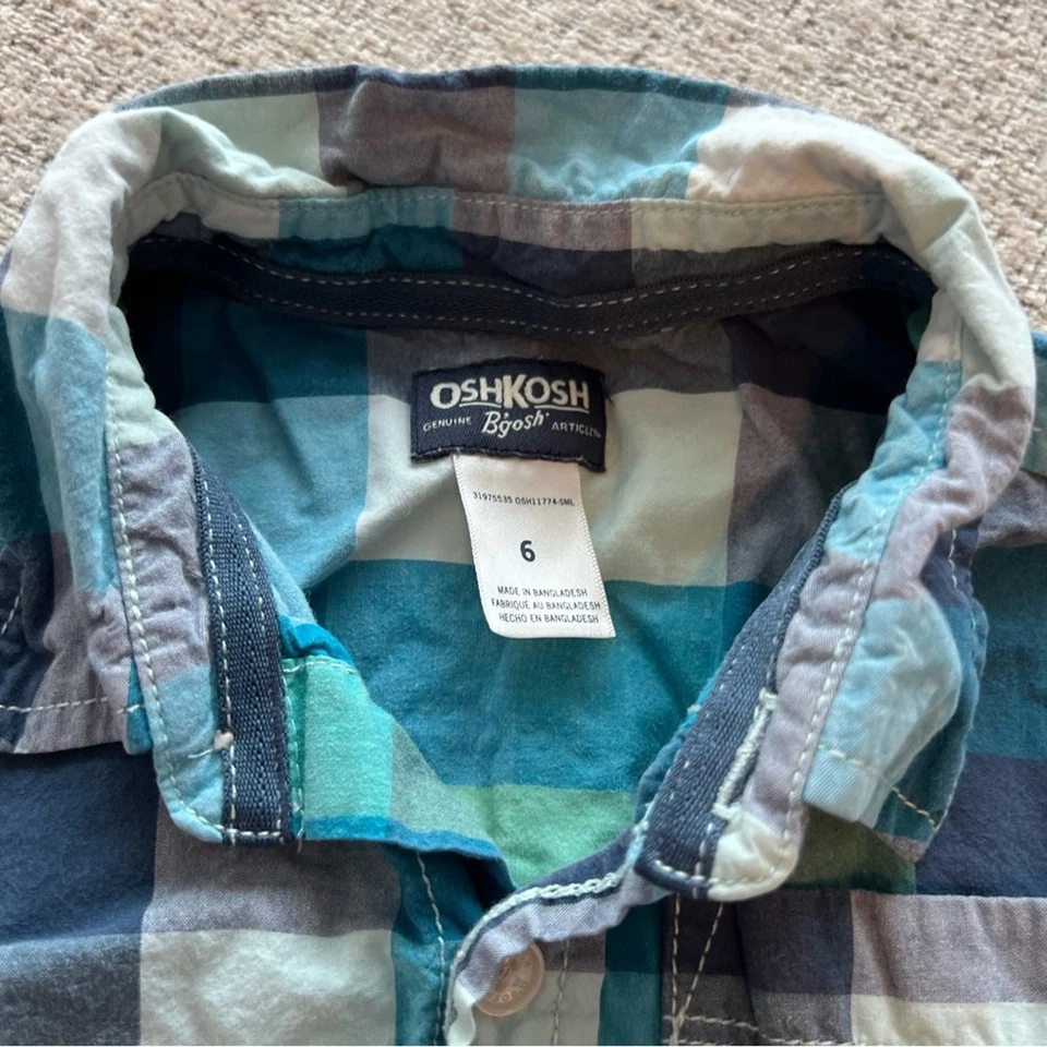 LOTE de 5 piezas de tops para niños talla 6 primavera y verano Under Armour Space Plaid Foto 4 de 4