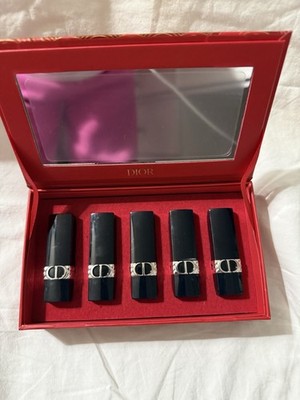 Dior Lipstick Set Red  Shades Stick Red Presentation Box