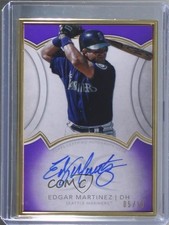 2018 Topps Definitive Collection Framed Purple 5/10 Edgar Martinez Auto HOF 6fs