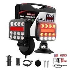 Wireless Trailer Lights Magnetic, Rechargeable LED Tail Lights with 2.4GHz
