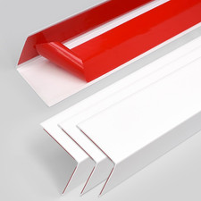 4PCS 45" White Metal Corner Protectors, Aluminum Self Adhesive Corner Guards, Me