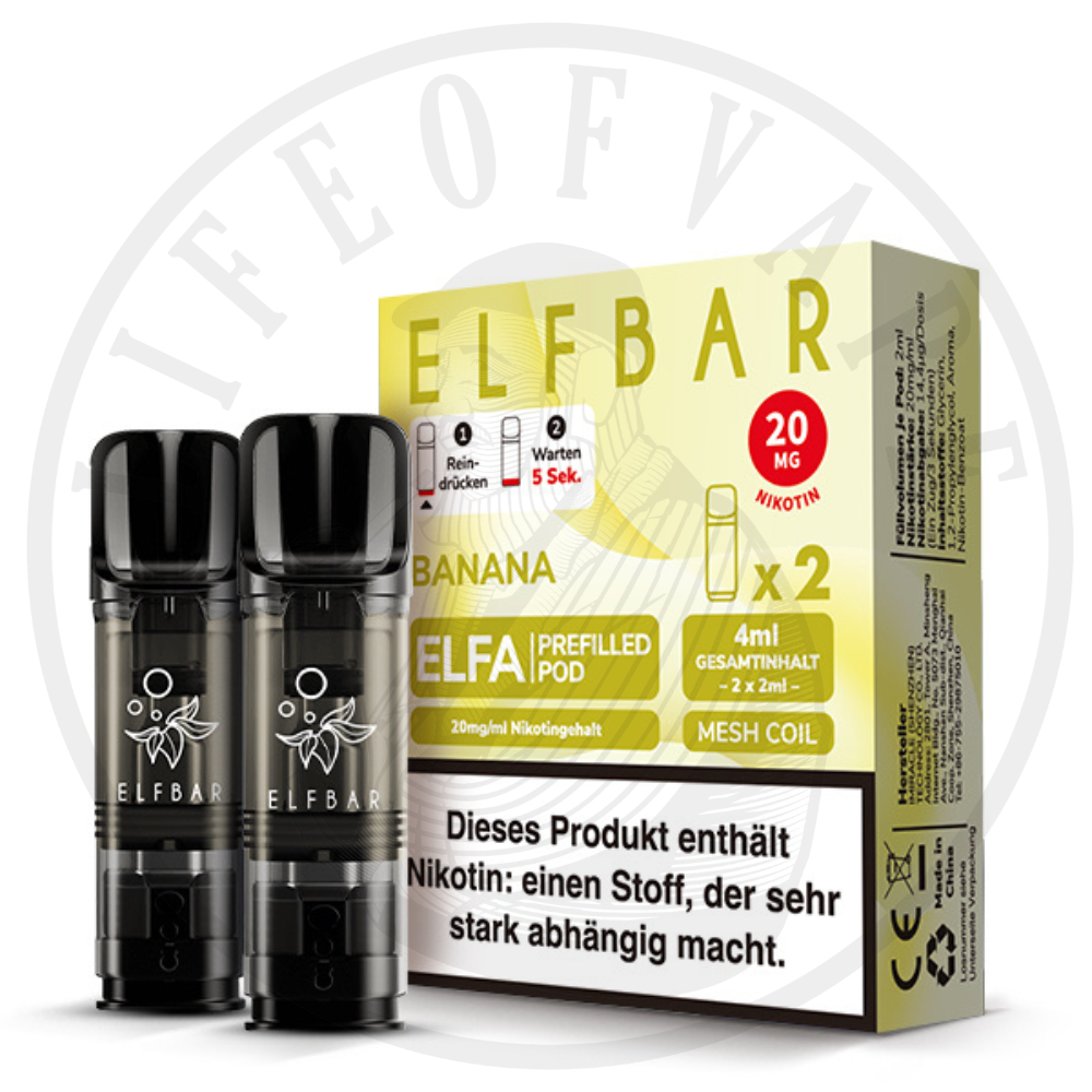 elfbar banane liquid 20mg/ml E-Liquidpod elfbar pods elfbar pods Flavour:Blue Edition Elfbar Elfa CP Akku