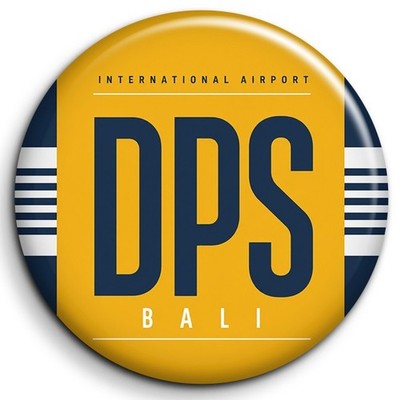 DPS-Ngurah Rai International Airport - Abzeichen 38mm Button Pin