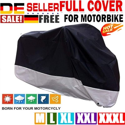 M-4XL Motorradplane Abdeckplane Motorrad Abdeckung Roller Schneefest Outdoor DHL
