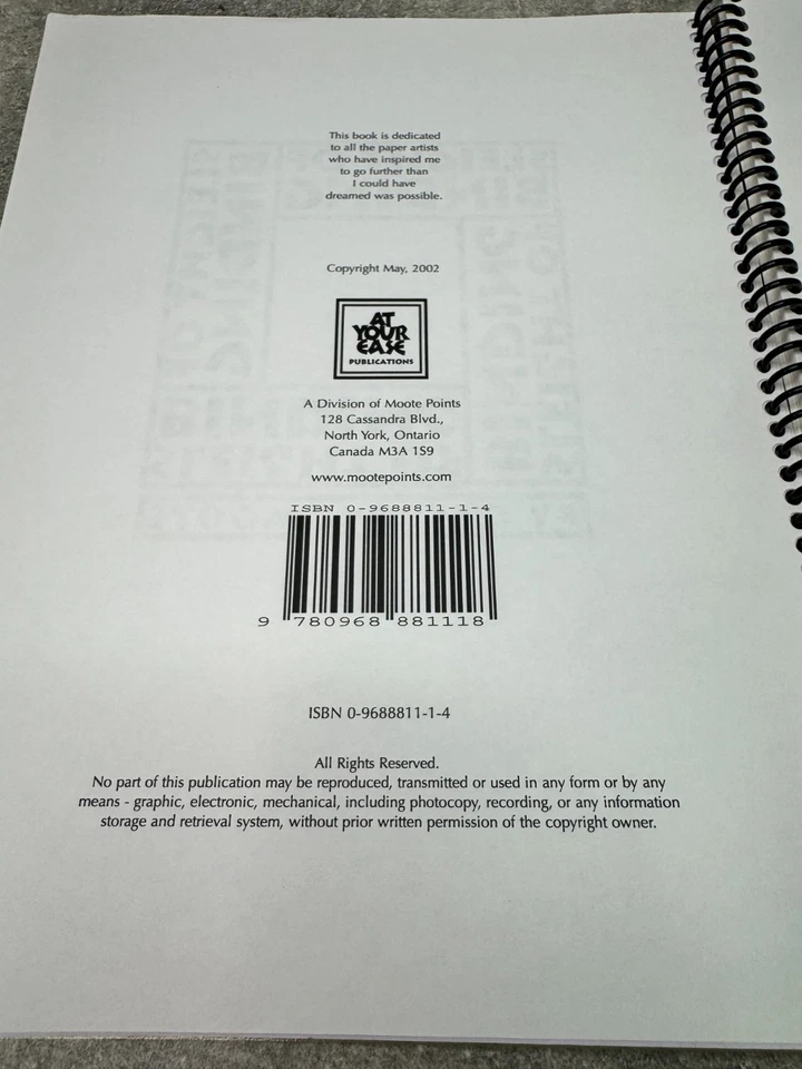 ЛОВКОСТЬ ПЕРЕПЛЕТА от Cherryl Moote СПИРАЛЬНЫЙ ПЕРЕПЛЕТ РЕДКИЙ - Изображение 4 из 4