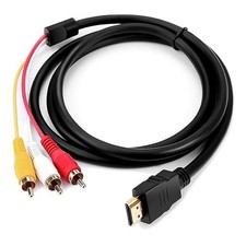 HDMI to RCA RGB Male AV 3 RCA Video Audio Converter Cable For HDTV DVD Player