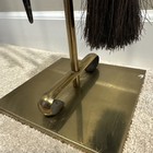 Vintage Solid Fireplace Tool Stand Poker  and brush — photo 5