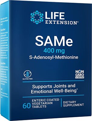 Life Extension Same 400mg (S-Adenosyl-Methionine) for Mood,Joint & Liver Support
