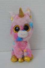 Ty * Beanie Boos ~ Fantasia the Unicorn * 2016 * NO Hang Tag * Glitter Hooves