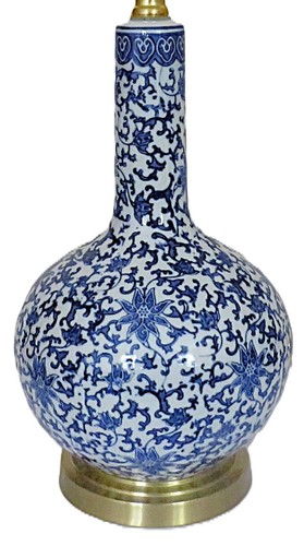Pair of Ralph Lauren Blue & White Chinoiserie Designer Table Lamps - Picture 3 of 6
