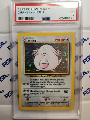 1999 chansey pokemon card Pokemon Chansey 3/102 Shadowless PSA 7 – Zapp! Comics
