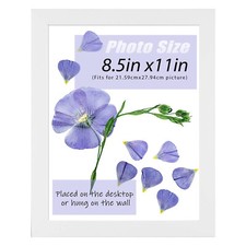 8.5x11 Picture Frame with Glass Tabletop  Wall for Diploma Documents Black