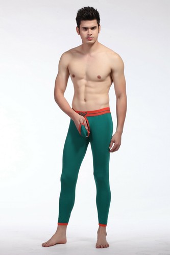 Men's Sexy Hip Empty Pants Removable Pouch Long Johns Thermal Underwear Bottom - Picture 28 of 39