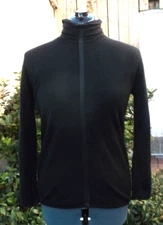 Nina Ricci Paris cashmere mod top Italy L silk trim Space Age Vintage Y2K