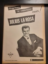 Julius La Rosa Rare Original RCA Promo Poster Ad Framed!