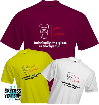 TECHNISCH IST DAS GLAS IMMER VOLL - T-Shirt, Sheldon, Uni, Half, Air, Qualität