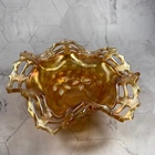 Fenton Marigold Carnival Glass Open Weave Blackberry Basket VTG ~ Nice!
