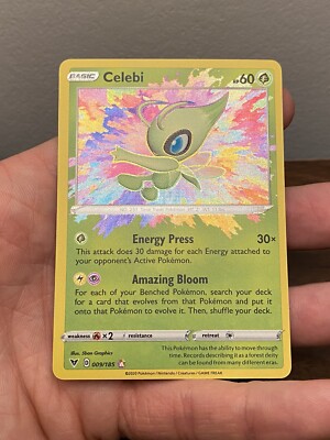 celebi pokemon card ebay ⭐️ PACK FRESH ⭐️ Vivid Voltage AMAZING RARE Celebi Pokemon TCG 009/185 🔥