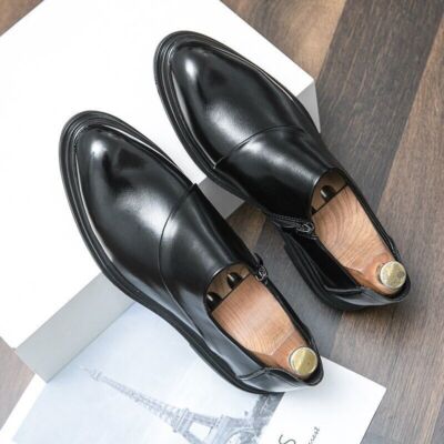 Men Slip-On Formal Casual Shoes Men Leather Dress Luxury Wedding Driving Shoes