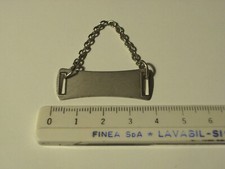 catena con placca per giacca appendiabito color argento 3,5 x 3,5 cm sarto