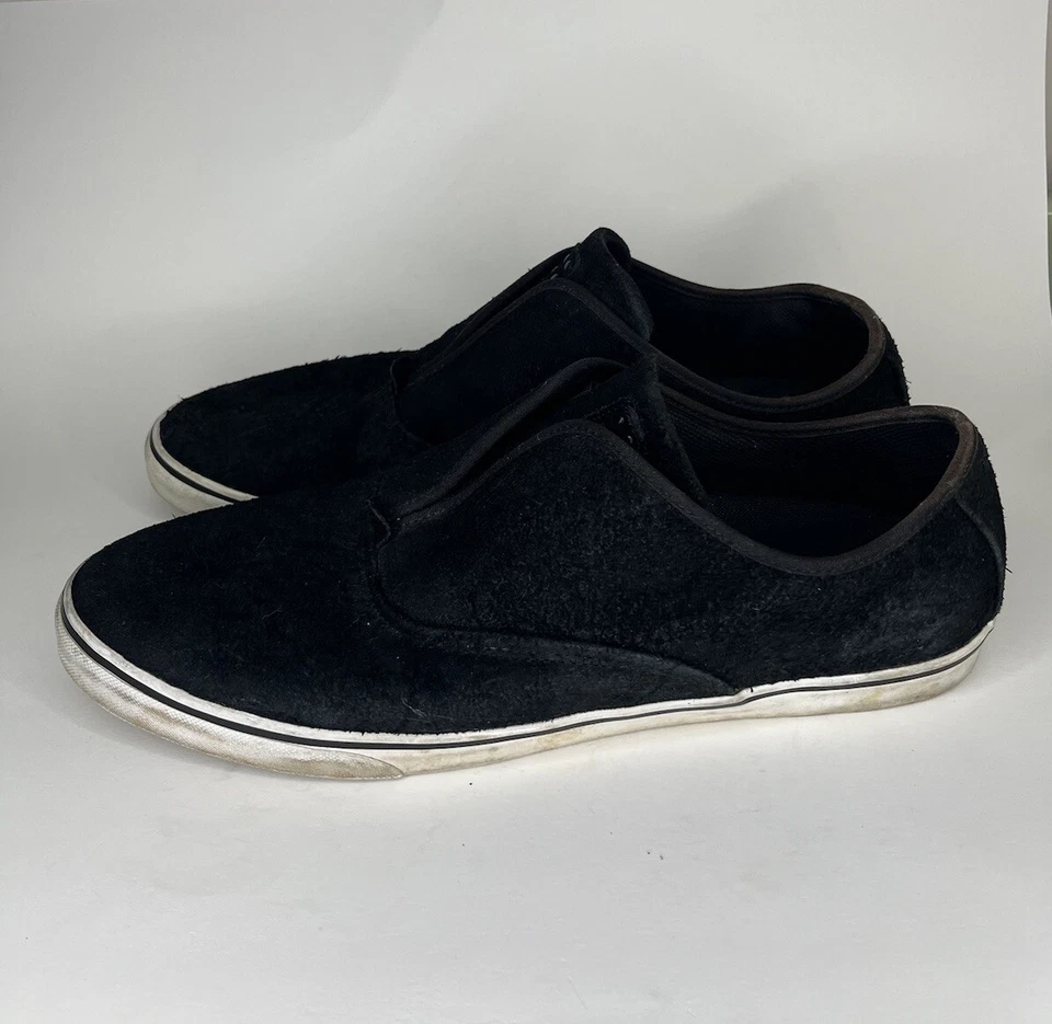 Gravis Dylan Rieder Shoes Slip On Men Size 13 Black Suede Skateboarding Sneakers - Image 3 of 4