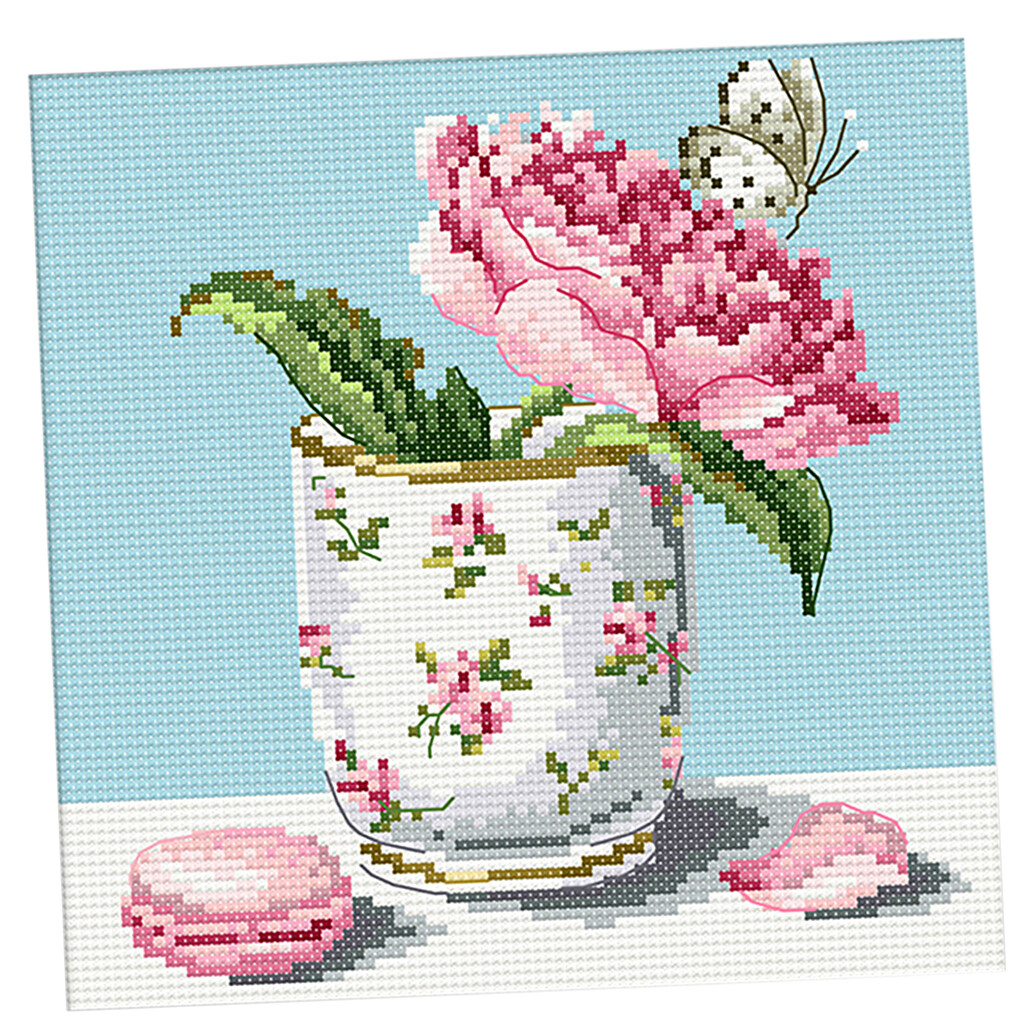 Awesocrafts Kreuzstich Set - Gestempelte Stickerei Mit Vorgezeichnetem Muster