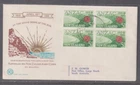 New Zealand 1965 ANZAC "WCS" Block 4 First Day Cover - Lower Hutt to Largs Nth