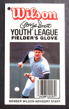 GEORGE BRETT Wilson Youth League Fielder's Glove photo card tag