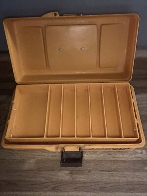 fenwick 1040 tackle box Vintage Brown Fishing Tackle Box Fenwick 1040 Empty