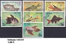 Fish Ornamental Fish Threadfish Bear Firetail + More Set Vietnam 1453-9