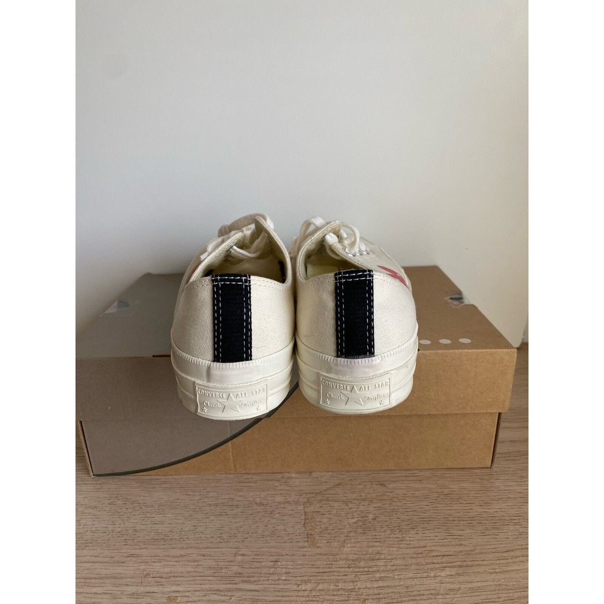 Comme Des Garçons Play x Converse Heart Sneakers- M 8- W 10 Comme des Garcons PLAY x Converse Chuck 70 Lo Multi Heart  main image 2