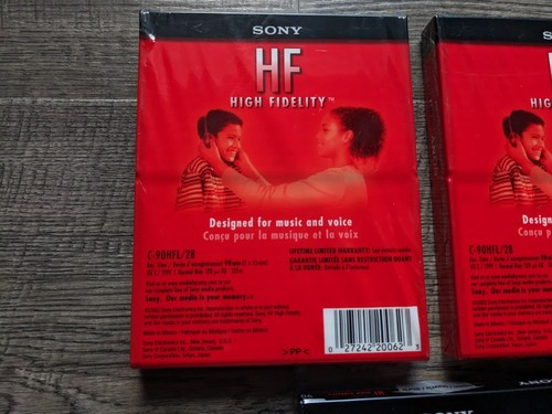 Lot of 6 SONY 90 Minutes HF Audio Cassette Tapes Sealed Unopened Packages HiFi - Picture 6 of 7