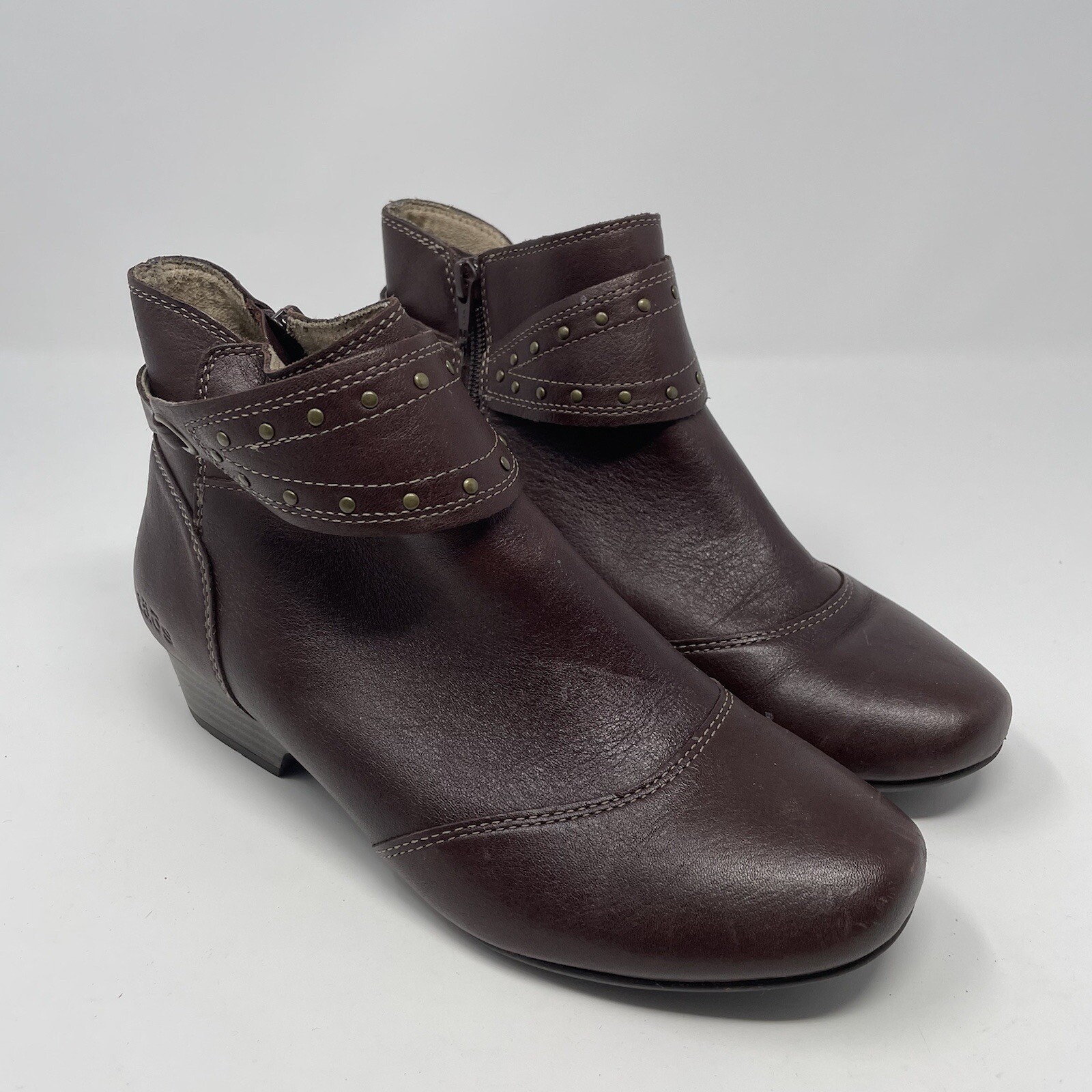 Taos ULTIMO Brown Leather Studded Ankle 
