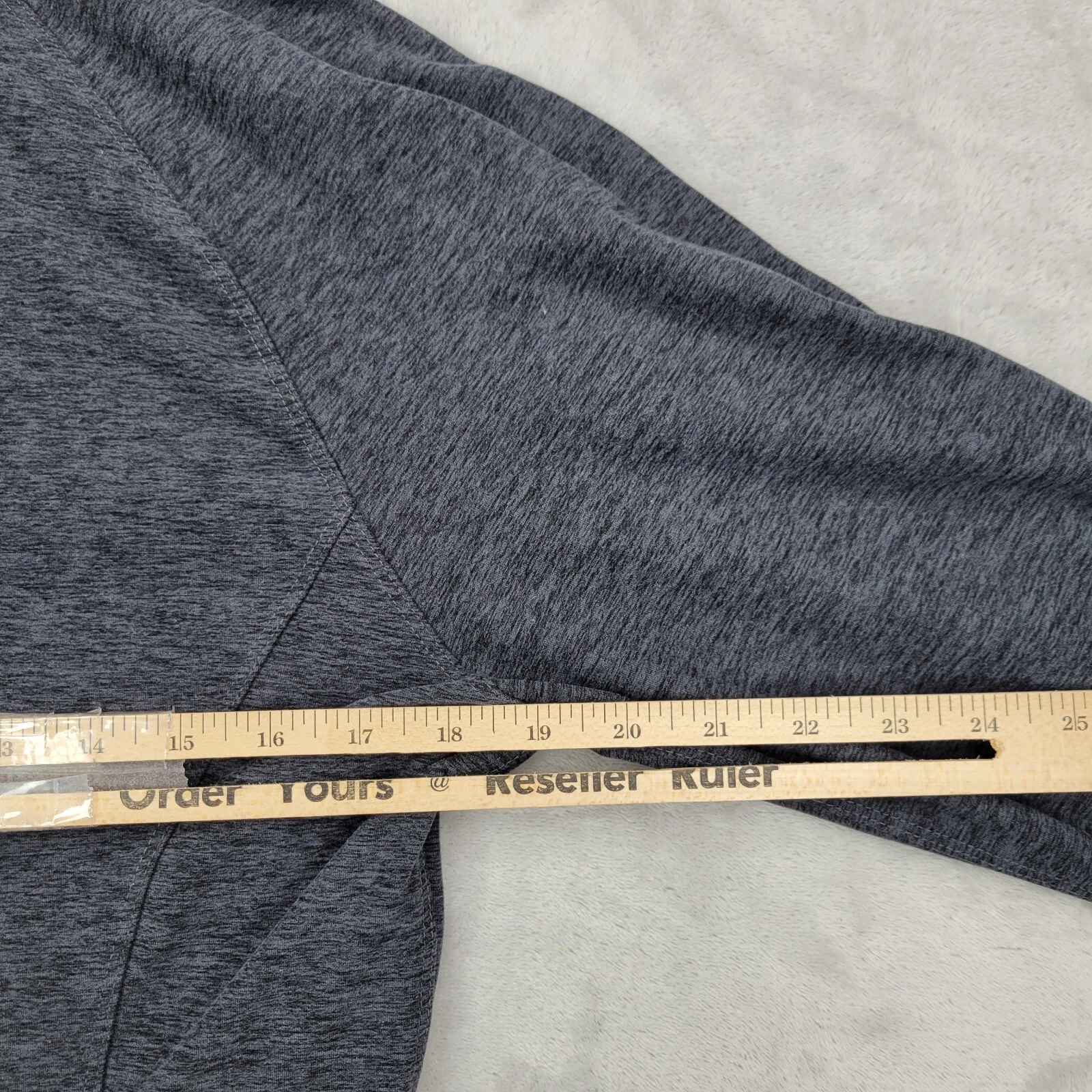 yogalicious lux thumb hole grey sweater