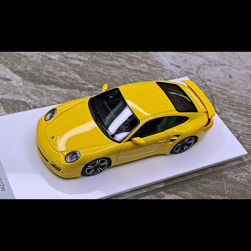 Porsche 911 (997.2) Turbo 2010 Jaune - Miniature 1/43 Make-Up Eidolon EM619A