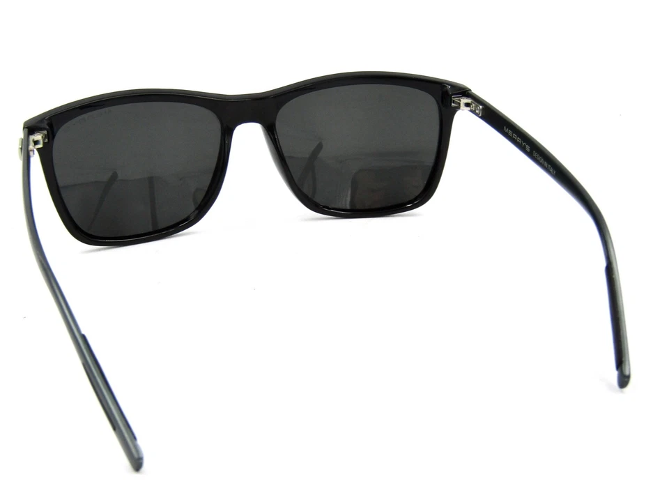 Gafas de sol polarizadas unisex Merry's S8286, negras/grises, 56-16-140 #A13 Foto 4 de 4