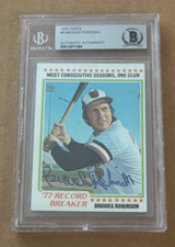 BROOKS ROBINSON SIGNED 1978 TOPPS BECKETT BAS BALTIMORE ORIOLES