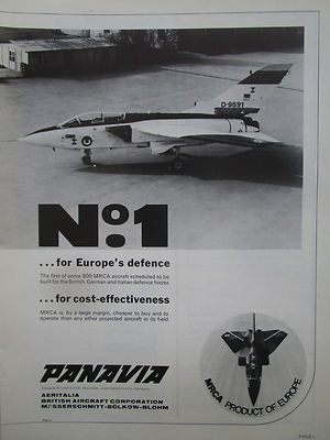 5/1974 PUB PANAVIA TORNADO MARCA AERITALIA MBB BRITISH AIRCRAFT PVA13 ORIGINAL ANZEIGE