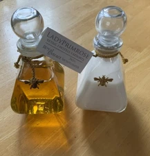 Vintage Lady Primrose Bathing Gel & Skin Moisturizer Glass Decanter*Read*