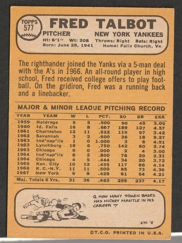 1968 Topps Baseball Cards Scegli una carta a scelta 295-660 EX X-MT 1/25 Set Break - Foto 460 di 490
