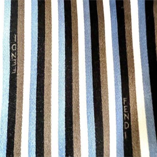 Fendi One Piece Blue White Multicolor Striped Women's Size 42 From Japan Used - Picture 10 of 10