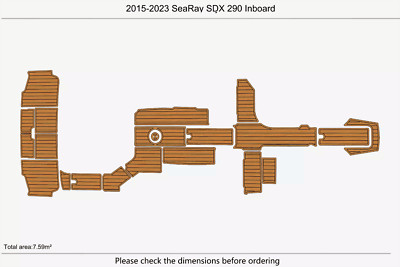 2016 Sea Ray SDX 290 Inboard Swim Platform Cockpit EVA Pads Foam Flooring Mat