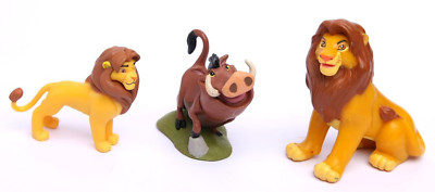 Disney The Lion King Figures Adult Simba & Pumba Cake Toppers - Lot of 3