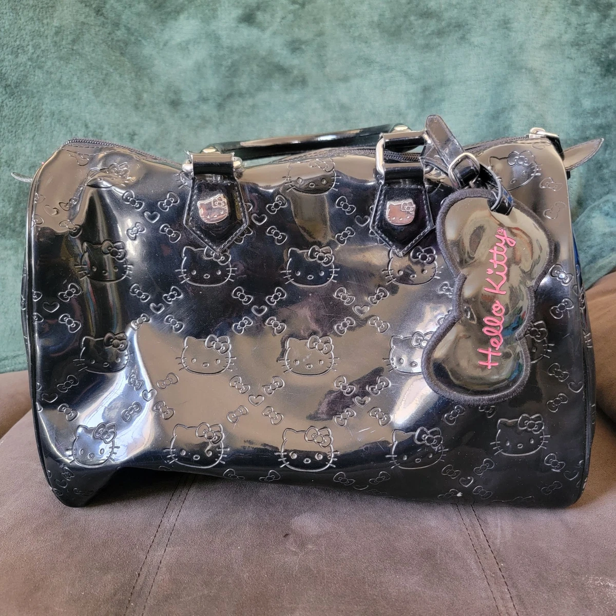 Loungefly Hello Kitty Black Embossed Tote Bag Purse Cute