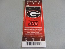 Jacksonville State vs Georgia Bulldogs (11-27-2009) Basketball Ticket Stub 
